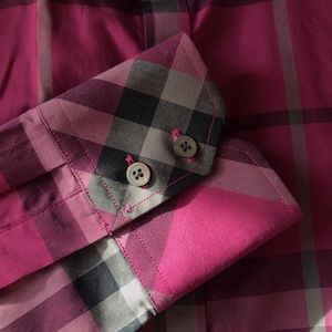 Shirts - ROXFORD MAGENTA PLAID DRESS SHIRT BUTTON-DOWN Shirts - ROXFORD MAGENTA PLAID DRESS SHIRT BUTTON-DOWN
